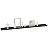 vidaXL Wall Shelves 2 pcs Black 115x9x3 cm