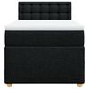 vidaXL Box Spring Bed with Mattress Black King Single Fabric