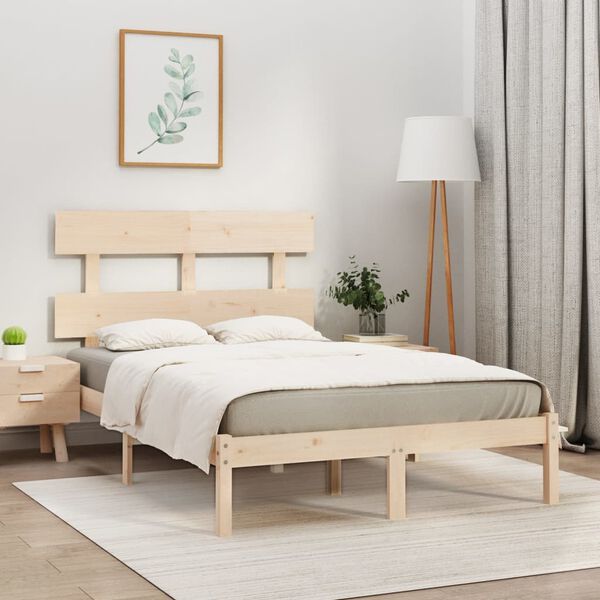vidaXL Bed Frame without Mattress 150x200 cm King Size Solid Wood