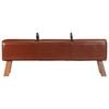vidaXL Vintage Turnbock Bench with Handles Real Goat Leather