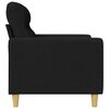 vidaXL 3-Seater Sofa Black 180 cm Fabric