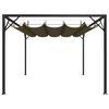 vidaXL Garden Gazebo with Retractable Roof 3x3 m Taupe 180 g/m²