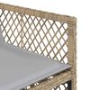 vidaXL 9 Piece Garden Dining Set with Cushions Beige Poly Rattan