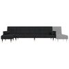 vidaXL L-shaped Sofa Bed Black 271x140x70 cm Velvet