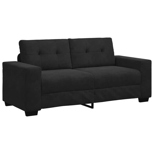 vidaXL Loveseat Sofa Black 140 cm Velvet