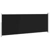 vidaXL Patio Retractable Side Awning 180x500 cm Black