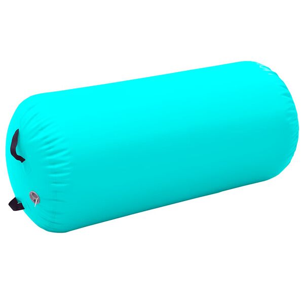 vidaXL Inflatable Gymnastic Roll with Pump 120x90 cm PVC Green