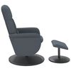 vidaXL Massage Recliner Chair with Footstool Dark Grey Velvet