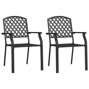 vidaXL Garden Chair 2 pcs Anthracite 56 x 65 x 89 cm Steel