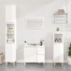 vidaXL 4 Piece Bathroom Furniture Set High Gloss White Engineered Wood