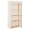 vidaXL Wardrobe | White | Cotton, Polyester, Solid fir wood | 79x40x170 cm