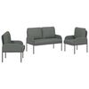 vidaXL Sofa Sets with Cushion 3 pcs Dark Grey 115 x 56 x 80 cm Plywood