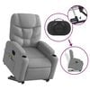 vidaXL Electric Stand up Massage Recliner Chair Light Grey Fabric