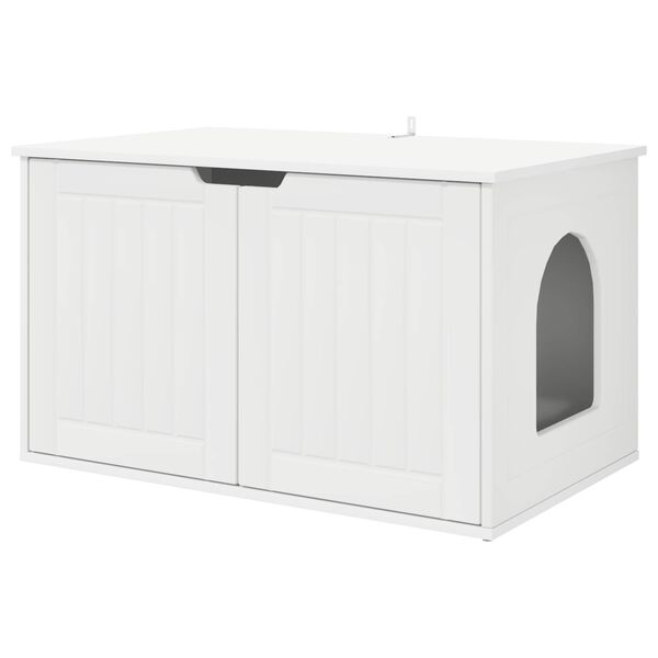 vidaXL Cat House White 85 x 55 x 50.5 cm Engineered Wood