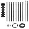 vidaXL Chain Link Fence with Posts and Hardware 1.25x25 m Grey