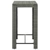 vidaXL Garden Bar Table Grey 100x60.5x110.5 cm Poly Rattan