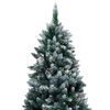 vidaXL Artificial Christmas Tree LEDs&Pine Cones&White Snow 180 cm