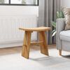 vidaXL Bathroom Stool Brown 50 x 29.5 x 50.5 cm Solid Teak Wood