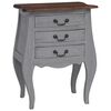 vidaXL Bedside Cabinet Solid Mahogany Wood 48x35x64 cm