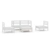 vidaXL Garden Lounge Set | White | Solid Pinewood | Medium | Modular