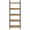 vidaXL 5-Layer Book Shelf Oak 60x27.6x158.5 cm Engineered Wood