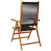 vidaXL Garden Chairs 2 pcs Black Solid Wood Acacia and Polypropylene