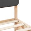 vidaXL Bed Frame with Upholstered Headboard Dark Grey 180 x 200 cm