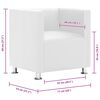 vidaXL Cube Armchair White Faux Leather