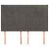 vidaXL Headboard Dark Grey 144x5x118/128 cm Velvet