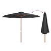 vidaXL Garden Parasol with Wooden Pole 350 cm Anthracite