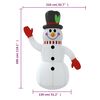 vidaXL Christmas Inflatable Snowman with LEDs 300 cm