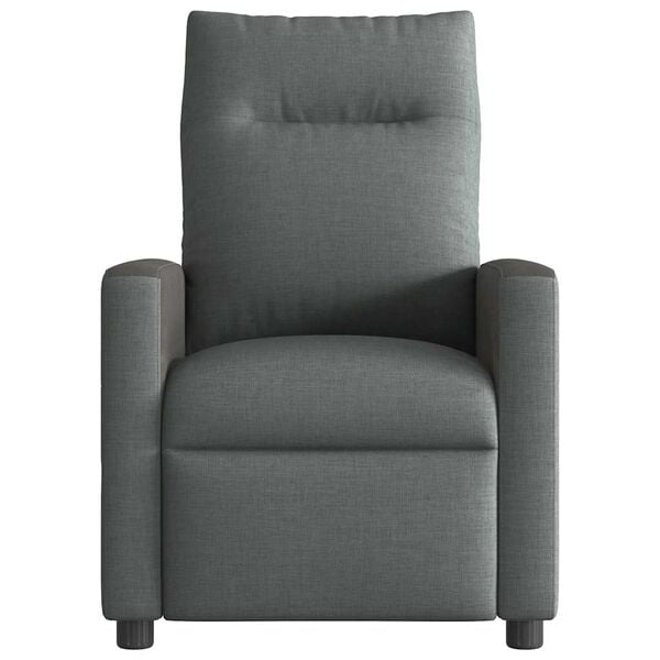 vidaXL Massage Recliner Chair Dark Grey Fabric