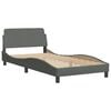 vidaXL Bed Frame "Dover" Dark Grey 107x203 cm King Single Fabric