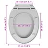 vidaXL Soft-Close Toilet Seat Light Grey Oval