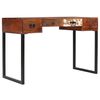 vidaXL Desk Solid Acacia Wood and Real Leather 117x50x76 cm