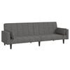 vidaXL 2-Seater Sofa Bed with Two Pillows Light Grey Fabric