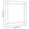 vidaXL Wall Mirror Black 50x50 cm Square Iron