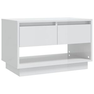 vidaXL TV Cabinet High Gloss White 70x41x44 cm Engineered Wood