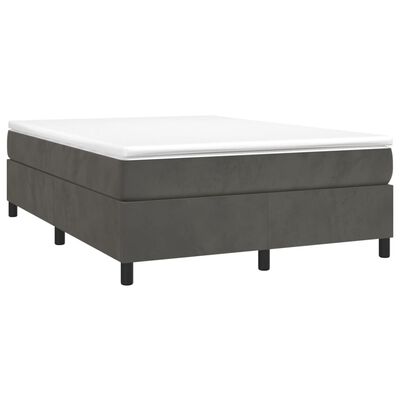 vidaXL Bed Frame Dark Grey 152x203 cm Queen Velvet