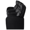 vidaXL Recliner 3-seat Artificial Leather Black