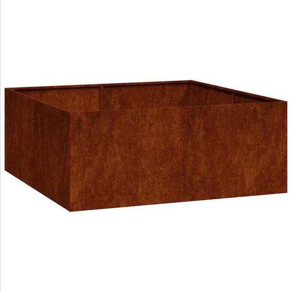 vidaXL Planter Rusty 100x100x40 cm Weathering Steel