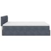 vidaXL Ottoman Bed with Mattress Dark Grey Queen Velvet