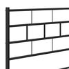 vidaXL Metal Replace Headboard Black 107 cm