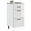 vidaXL Kitchen Base Cabinet "Lucca" High Gloss White Engineered Wood