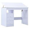 vidaXL Children Drawing Study Desk Tiltable White