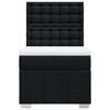 vidaXL Box Spring Bed with Mattress Black King Single Fabric