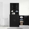 vidaXL Washing Machine Cabinet 2 pcs Black oak 70.5 x 71.5 x 181.5 cm
