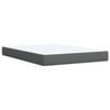 vidaXL Box Spring Bed with Mattress Dark Grey Double Fabric