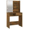 vidaXL Dressing Table Set with LED Smoked Oak Engineered Wood