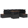 vidaXL Garden Sofa Set 6 pcs Black Poly rattan